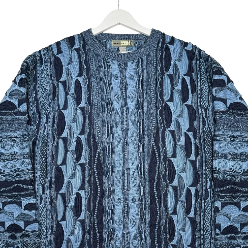 Vintage Y2K Boom X Knitwear Sweater - Men's XL - Coogi Style Cosby